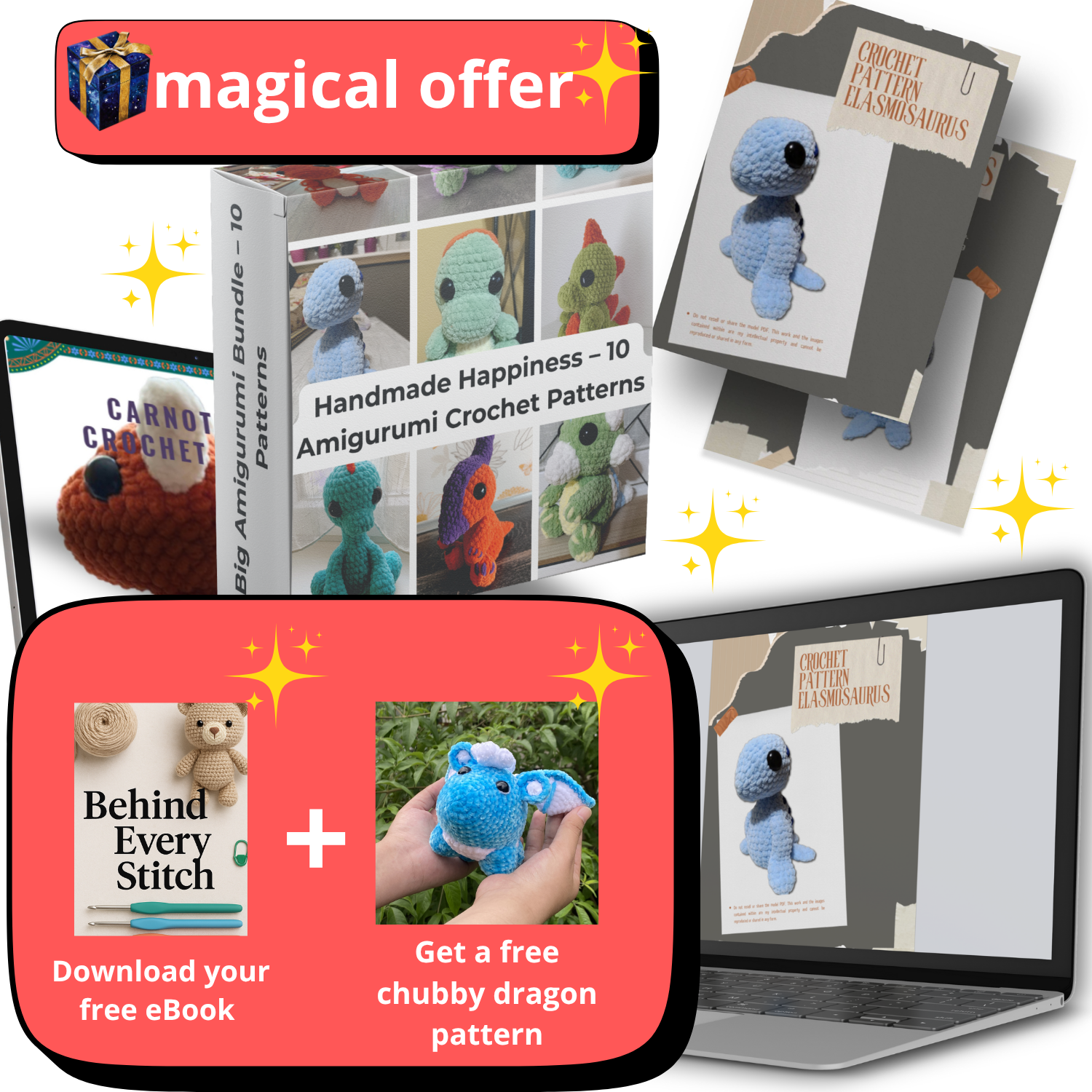 Dinosaur Fantasy Pattern Bundle