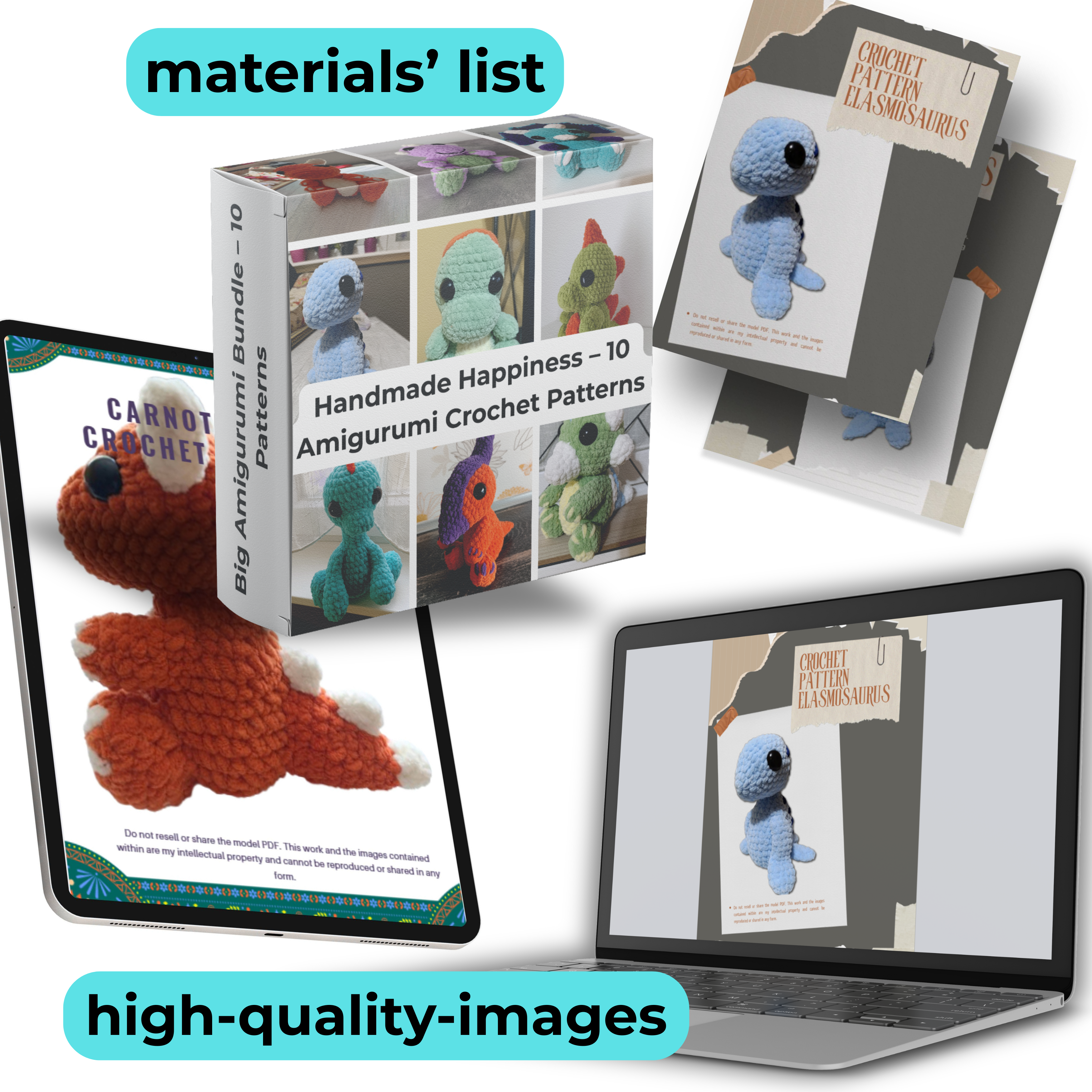Dinosaur Fantasy Pattern Bundle